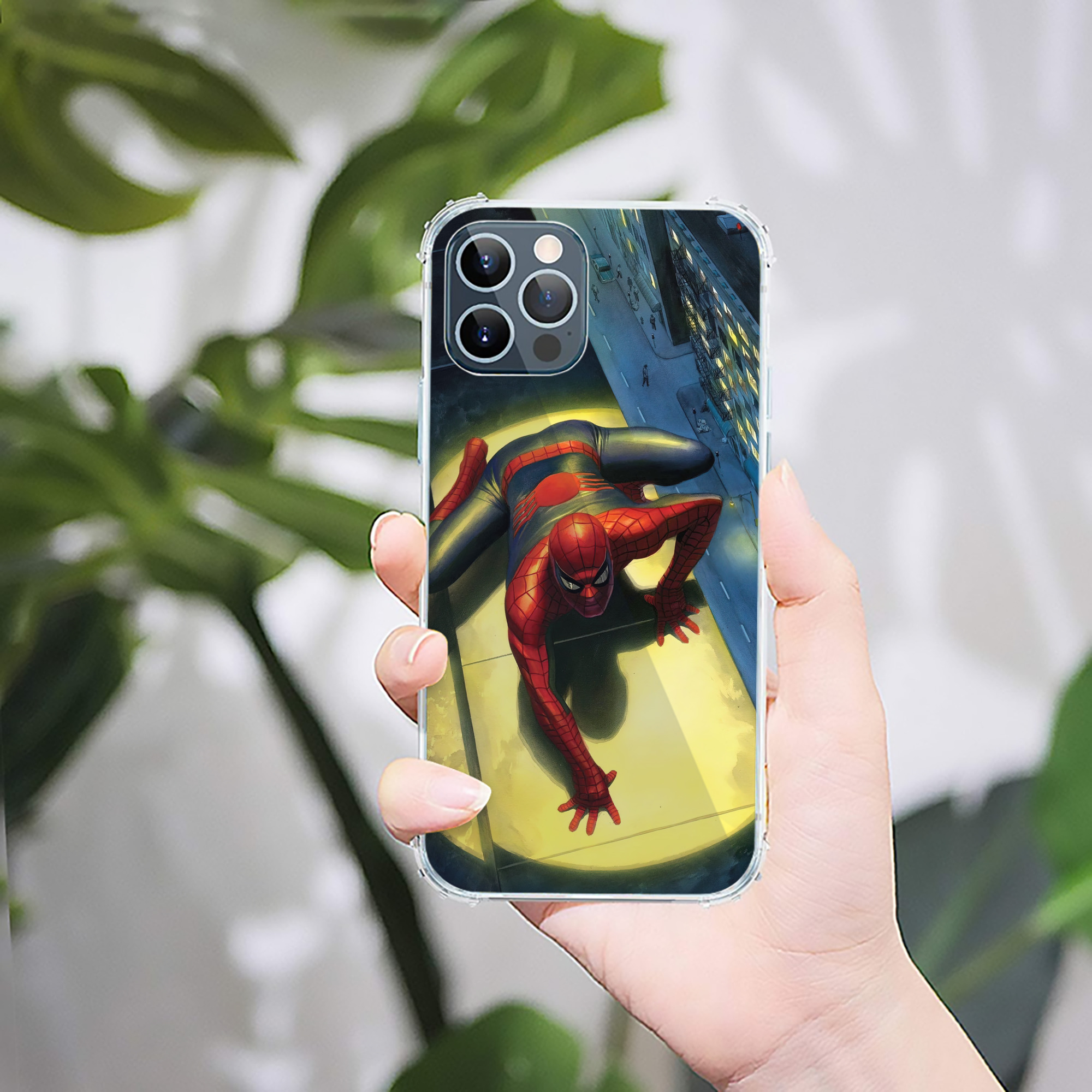 （画像用） Spider Man スパイダーマン 【iPhone 12シリーズ対応】透明スマホケース（クリアソフトケース）